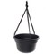 Bloem Dura Cotta Self Watering Hanging Basket Planter 12" Black